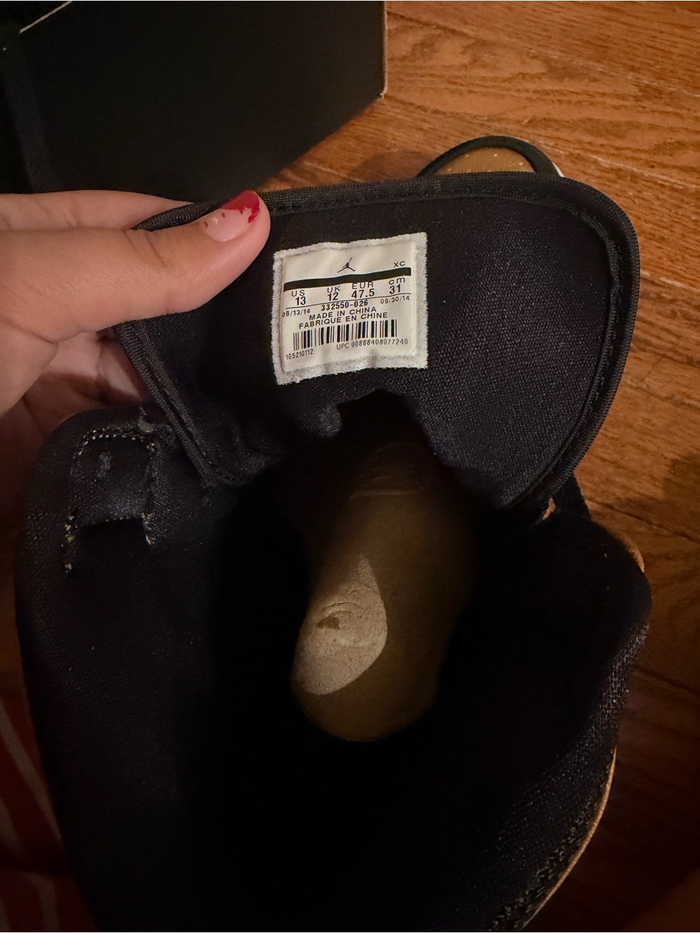 Men's Black & gold High-Top Sneakers - Picture 4 of 7